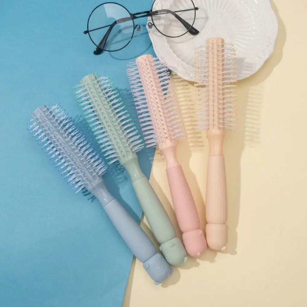 Профессиональная симпатичная Подкручивающая расческа Антистатическая