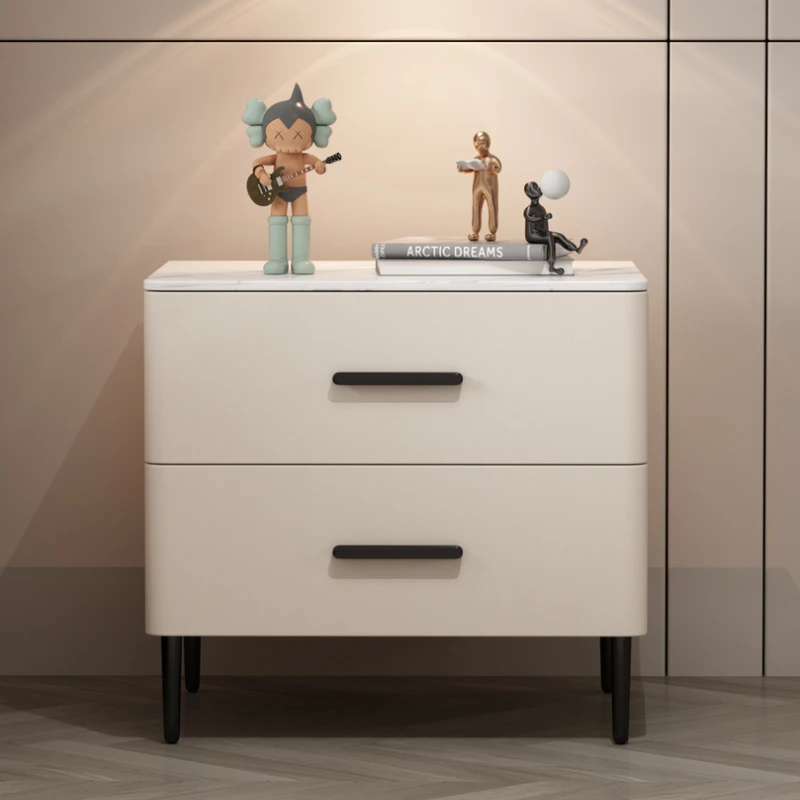 

Storage Cabinet Nightstands Modern Solid Wood Bedroom Closets Nordic Luxury White Bedside Cabinet Night Table Furniture GGP
