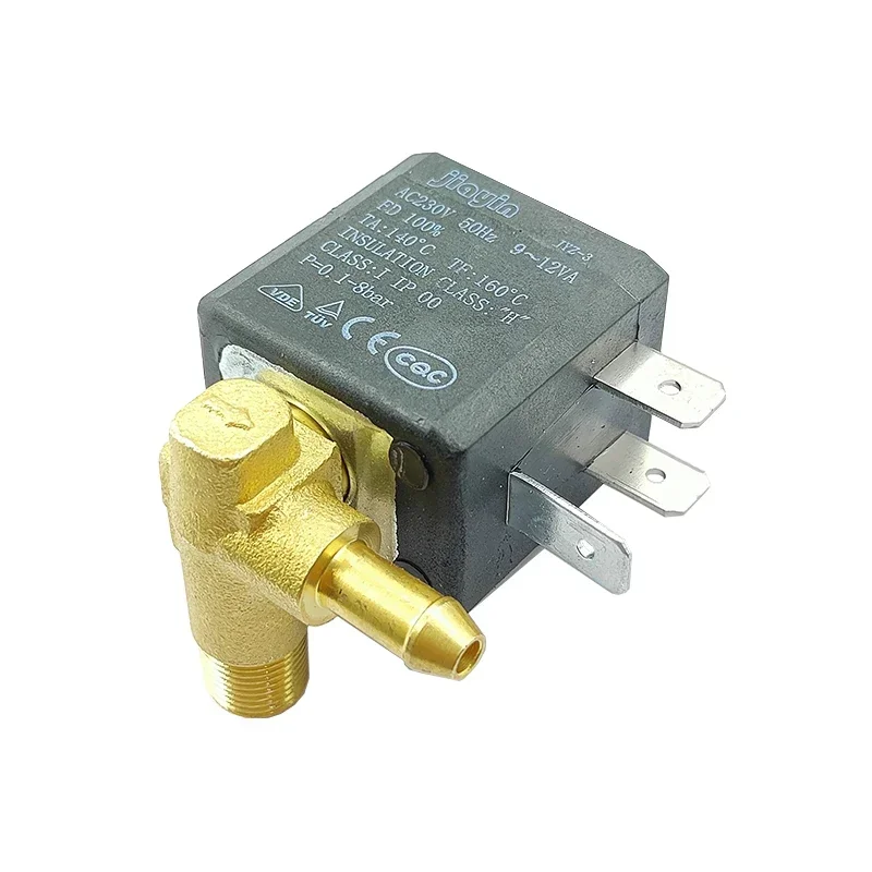 

Jiayin JYZ-3 AC220V 230V G1/8 "Электрический латунный электромагнитный клапан, нормально закрытый паровой утюг, машина, газовый клапан управления потоком горячей воды