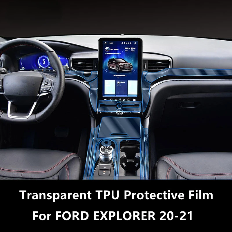 

For FORD EXPLORER 20-21 Car Interior Center Console Transparent TPU Protective Film Anti-scratch Repair Film Accessories Refit