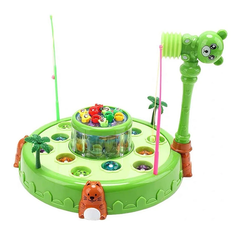 

2 In 1 Interactive Whack A Mole Game & Magnetic Fishing Toy For Toddlers-Learning Early Developmental Toy-Fun Gift
