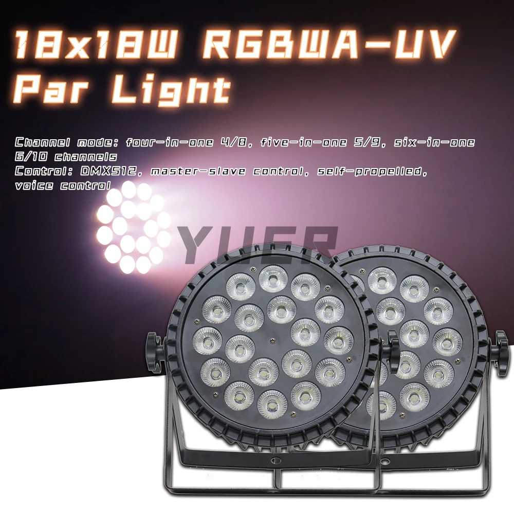 2 шт./партия светодиодный светильник из алюминиевого сплава 18x18 Вт