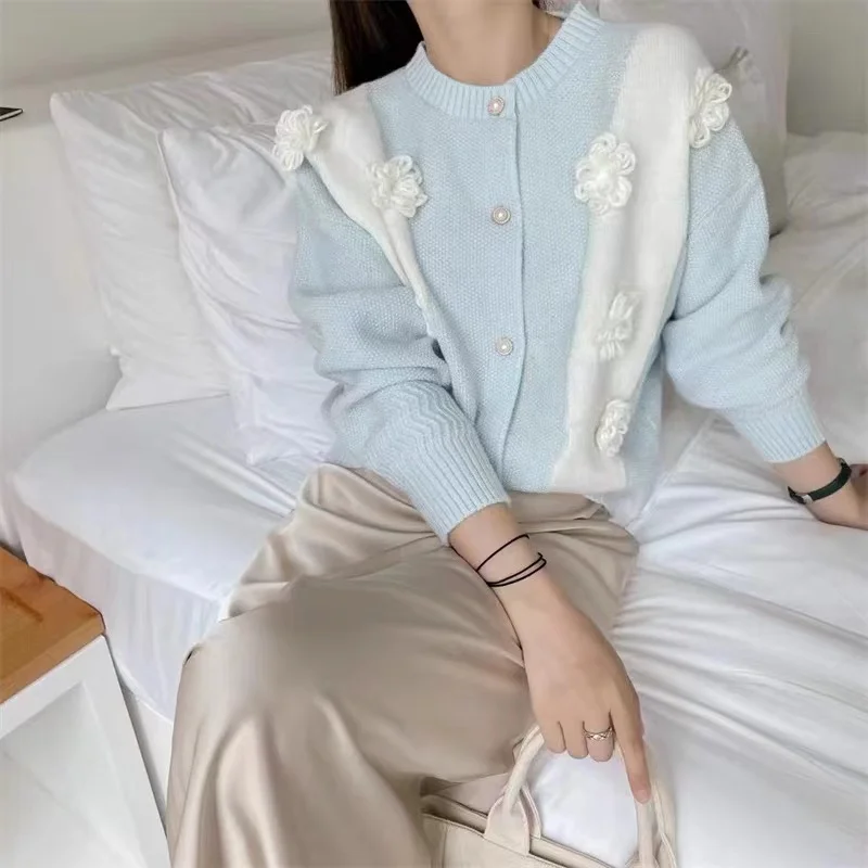 

Women's Cardigan Sweater Loose Knit Sweater Coat Single-breasted Cardigans Woman