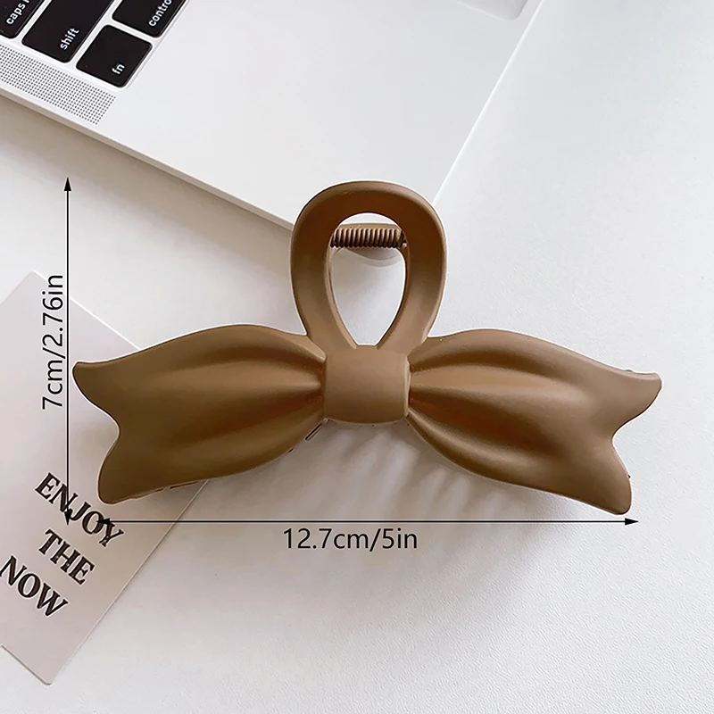 Матовые Нескользящие Заколки Для Волос С Черным Бантом Девочек И Женщин Прочные