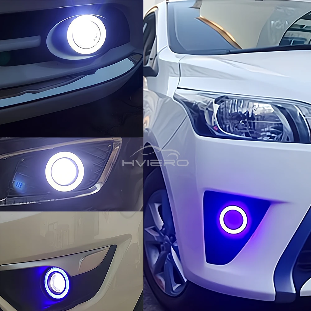 2X30 Вт Автомобильные Противотуманные Фары DRL COB ангельские Глазки 64/76/89 Мм