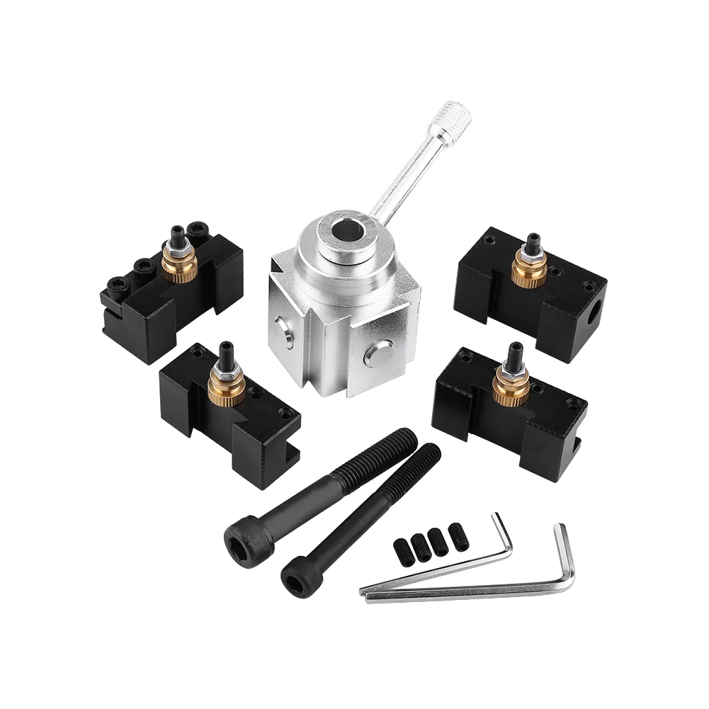 

Aluminum Alloy Quick Change Mini Lathe Tool Post and Holder Kit Set