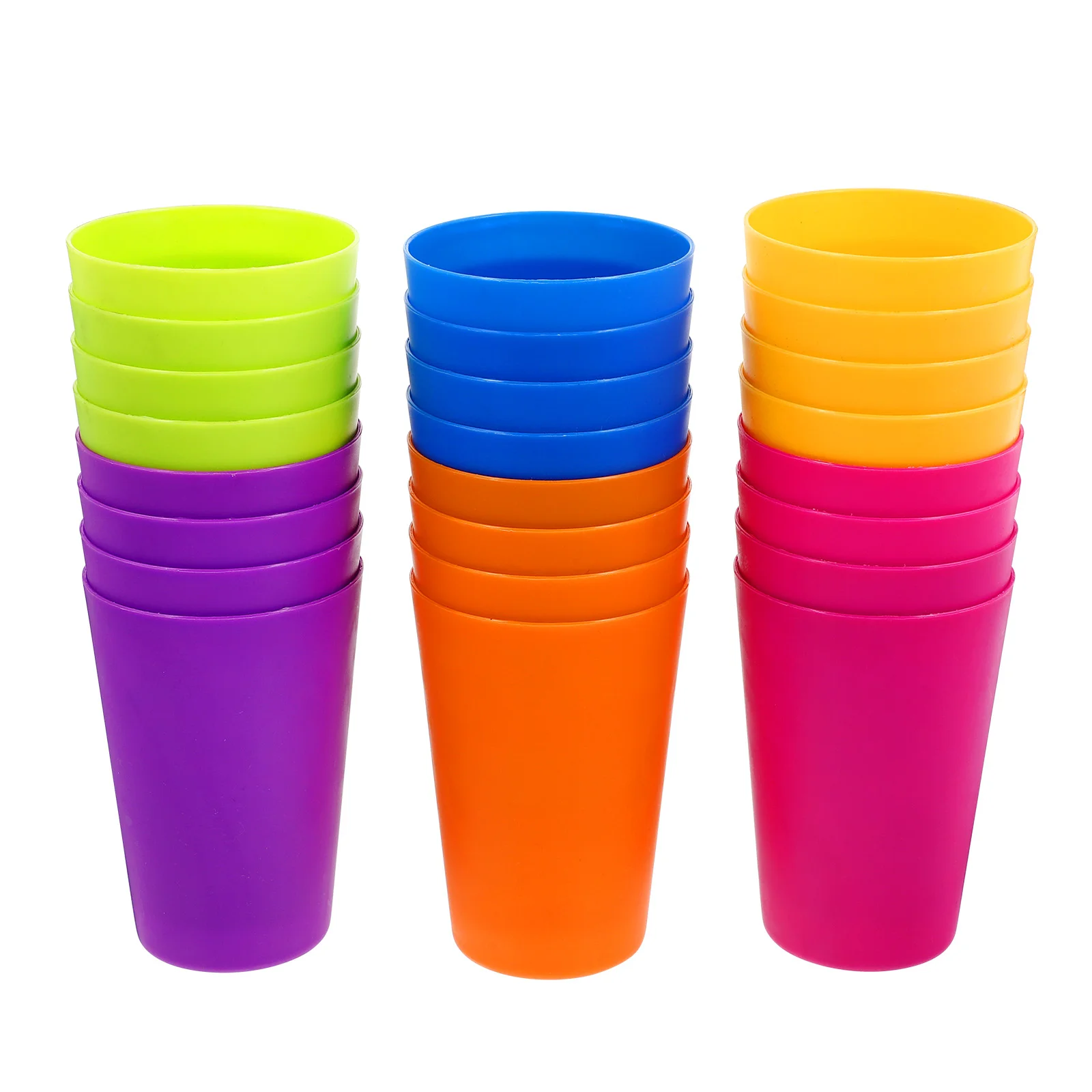 

24 Pcs Colorful Plastic Rainbow Cup Child Cups Beer Tumblers Bulk Bear Drinking