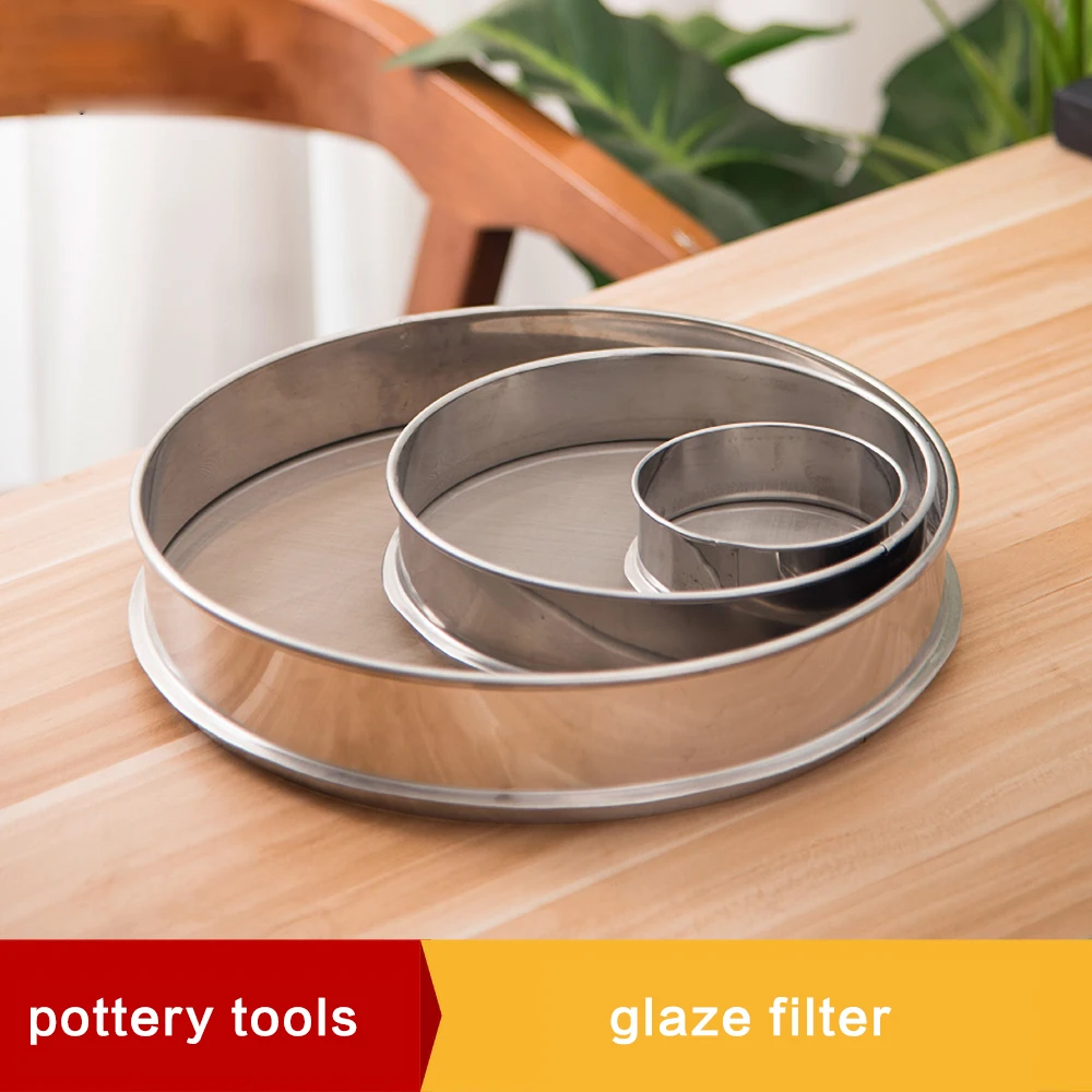 

Pottery Tools Stainless Steel Sieve Polymer Clay Ceramic Filter for filtering glaze and slurries to remove impurities fimo tools