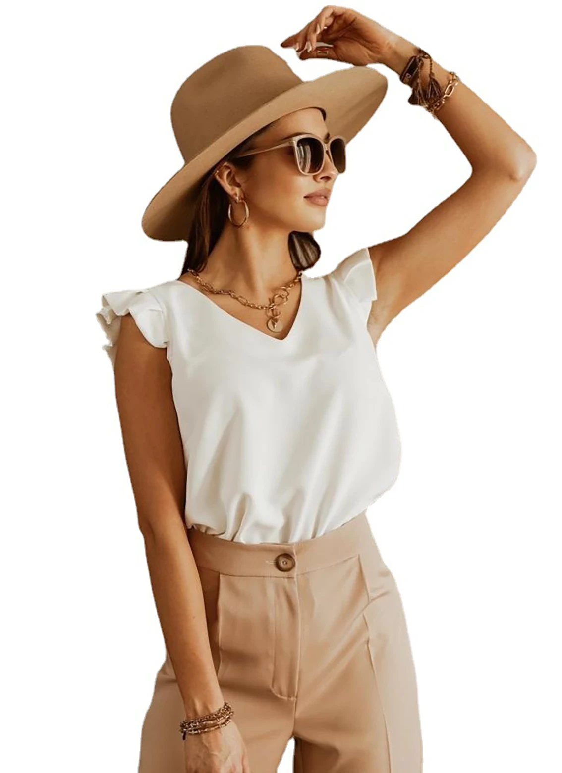 

Новинка лета 2023, Однотонная рубашка с коротким рукавом