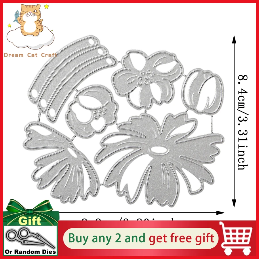 Новый дизайн ремесло Eranthis Hyemalis цветы металлические высечки 2024 высечка