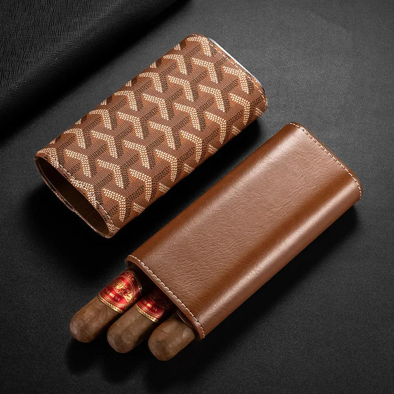 Портативная сумка для увлажнения сигар коровья кожа персонализированная