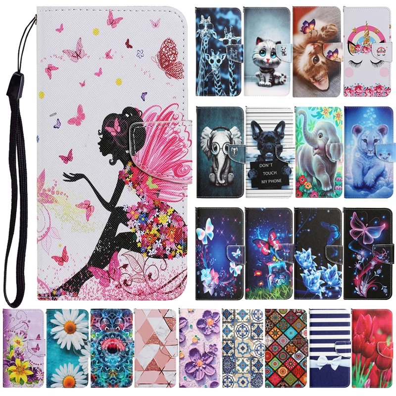 

For Samsung Galaxy A72 4G A725 SM-A725F Case on For Samsung A72 5G A726 A 72 SM-A726B Leather Flip Stand Phone Cover Flower Capa