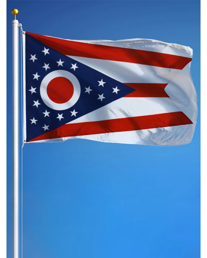 

60X90/90X150CM American Ohio Flag Polyester Digital Printed Banner Tapestry curtain poster