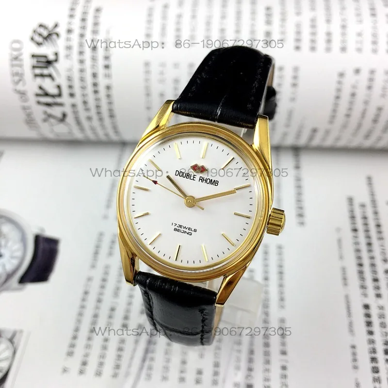 Фото Часы Perfect Time Watch Store, бренд Shuangling, золотые, механические, с ручным заводом, диаметр 30 мм №3