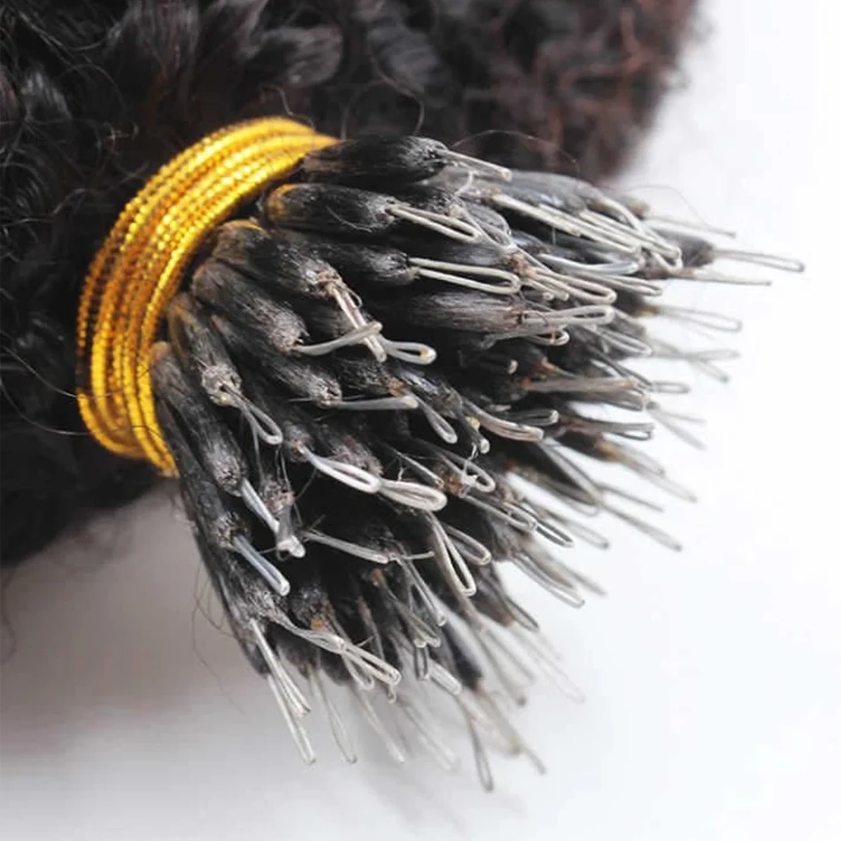 Прямые волосы нано-кольцевые кончики наращивание волос натуральный настоящий