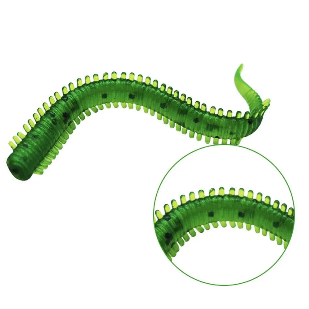 

10 pcs Fishing Tool Wobbler Bionic TPE Soft Bait Sea Worm Millipede Artificial Bait Simulation Fishing Bait