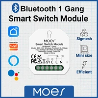 moes tuya smart bluetooth 1gang2 gang switch module diy light breaker smart life app controlwork with alexa google home12way