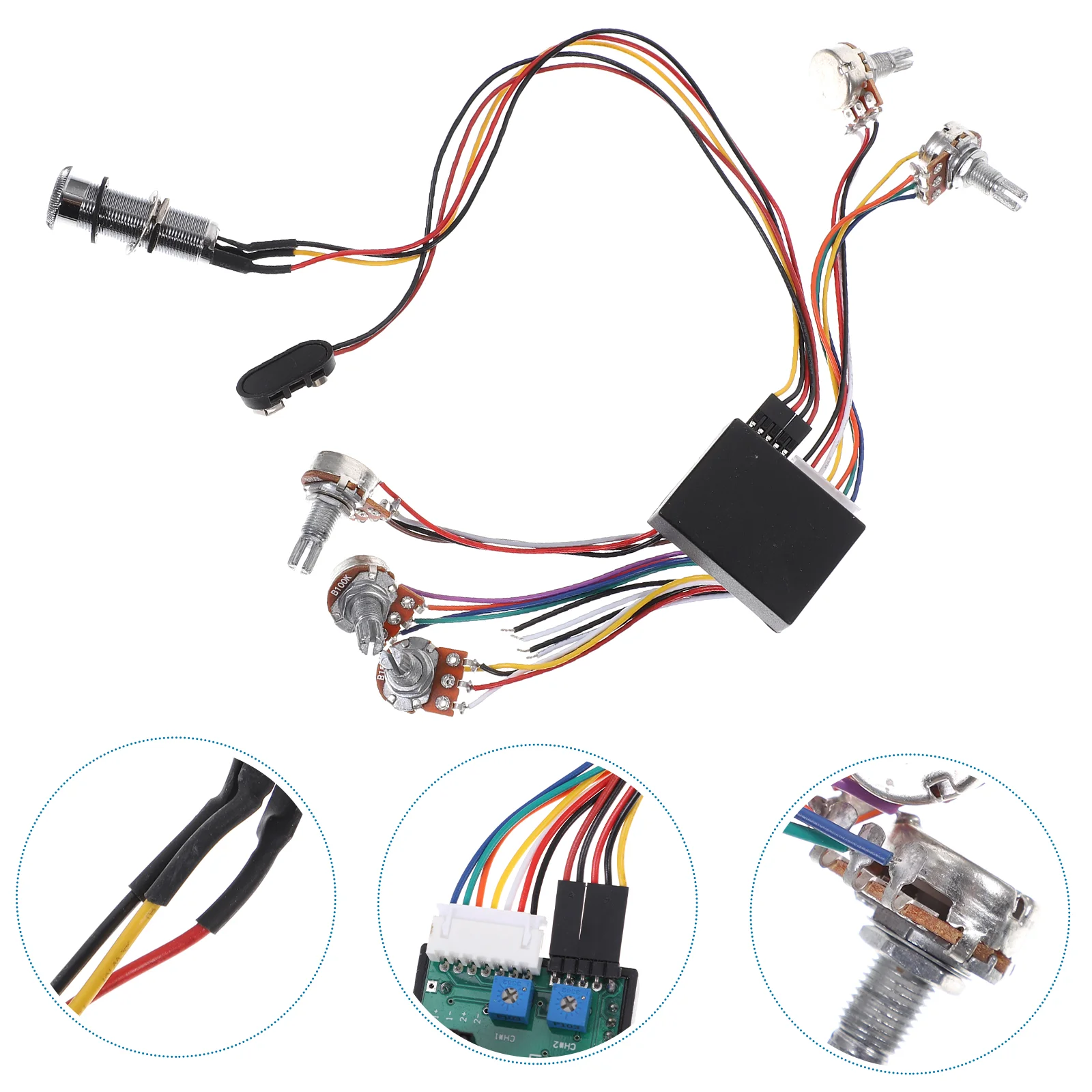 

3-Band Active EQ Preamp Circuit Wiring Harness Parts For Bass Guitar Electric Guitar Circuit Wiring Harness
