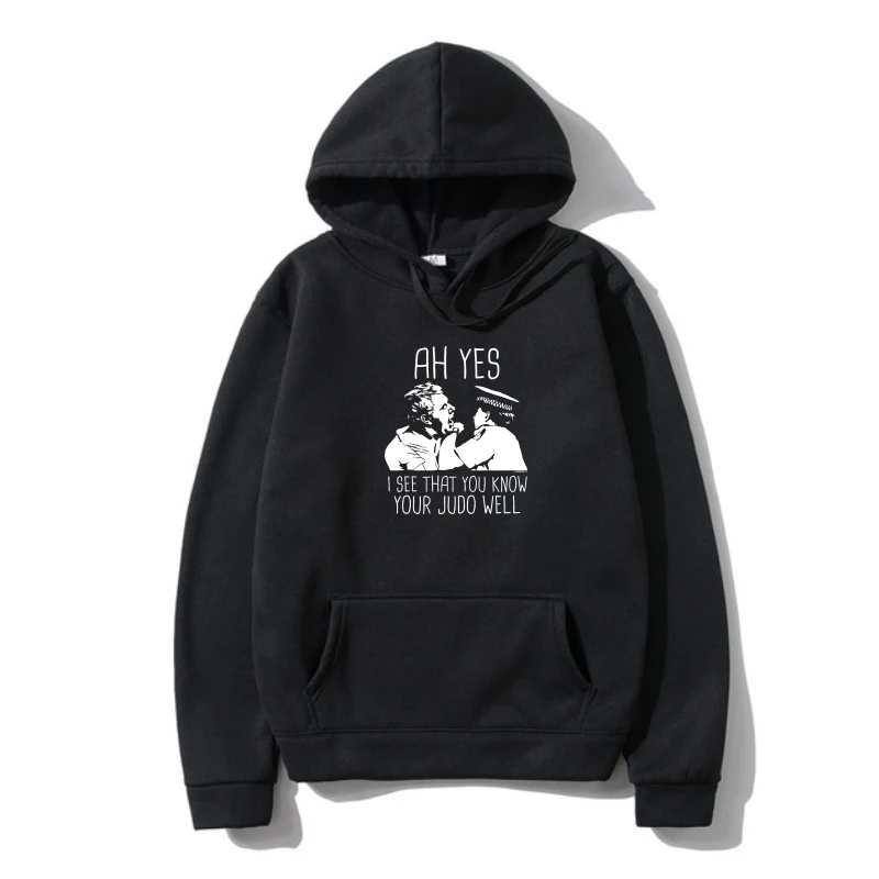 

I See Tha You Know Your Judo Well Men's Black Outerwear Warm Discoun 100 % Cotton Pullover Hoodie