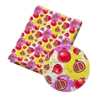 50145cm fabric summer fruit ice cream printed polyester cotton twill fabric patchwor printed