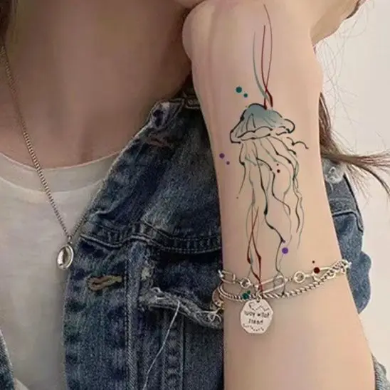 

Эротичные красочные тату-наклейки в виде Медузы для женщин и мужчин, водостойкие Временные татуировки, искусственные татуировки в стиле панк, дешевые товары, тату-наклейки для искусства