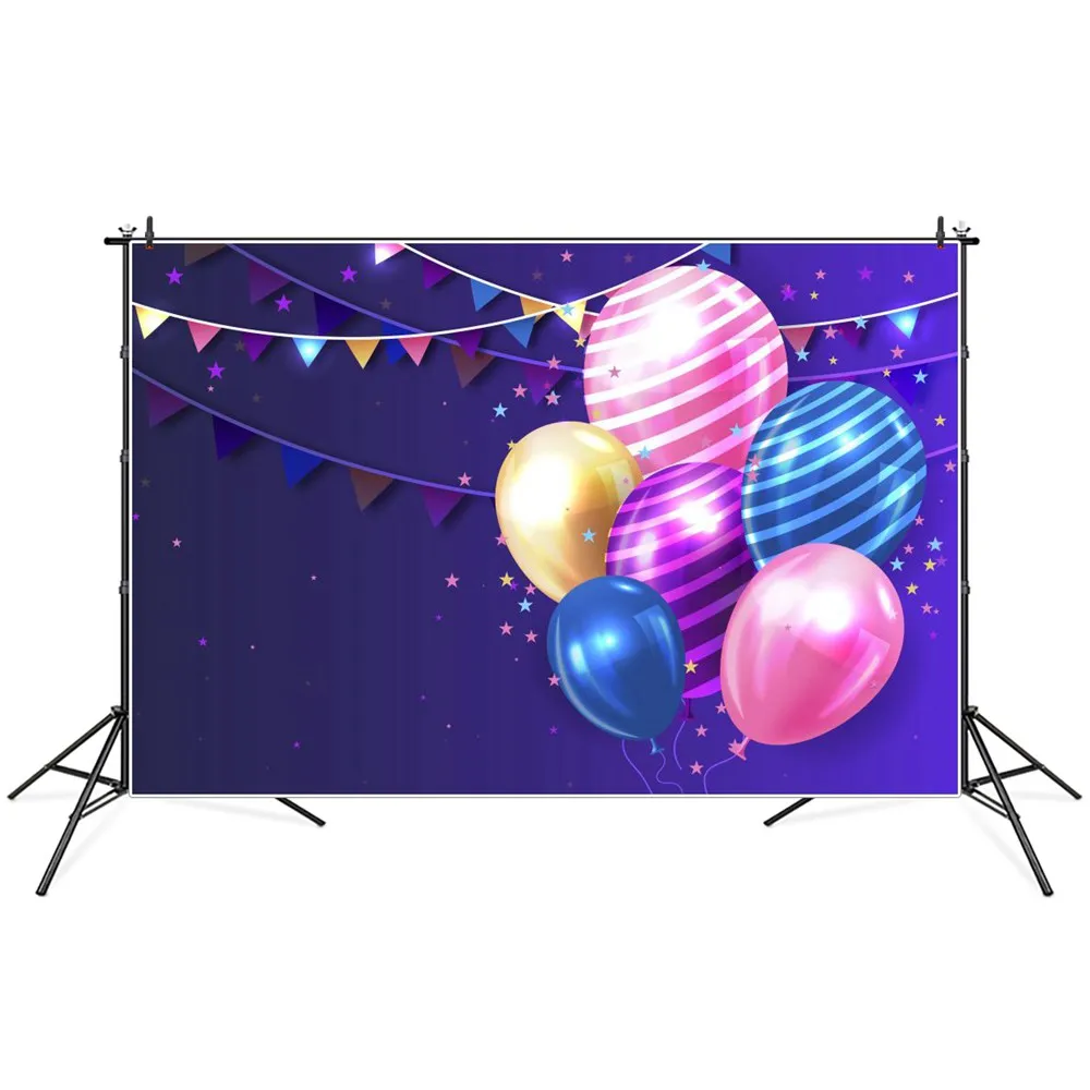 

Photography Backdrops Balloons Birthday Party Decoration Banner Custom Baby Stars Flags Home Studio Photo Booth Background Props