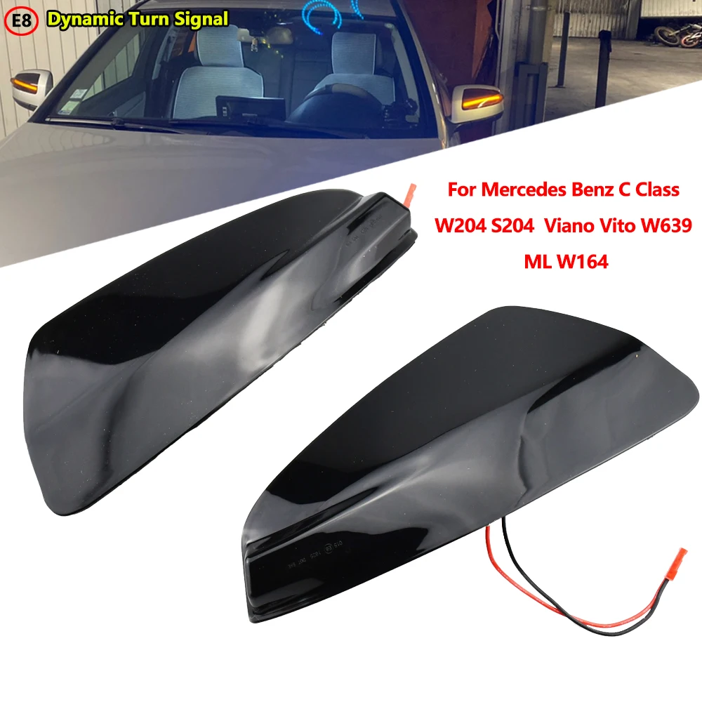 

Светодиодный Динамический указатель поворота для Mercedes Benz C Class W204 S204 2007-2014 C300 Viano Vito W639