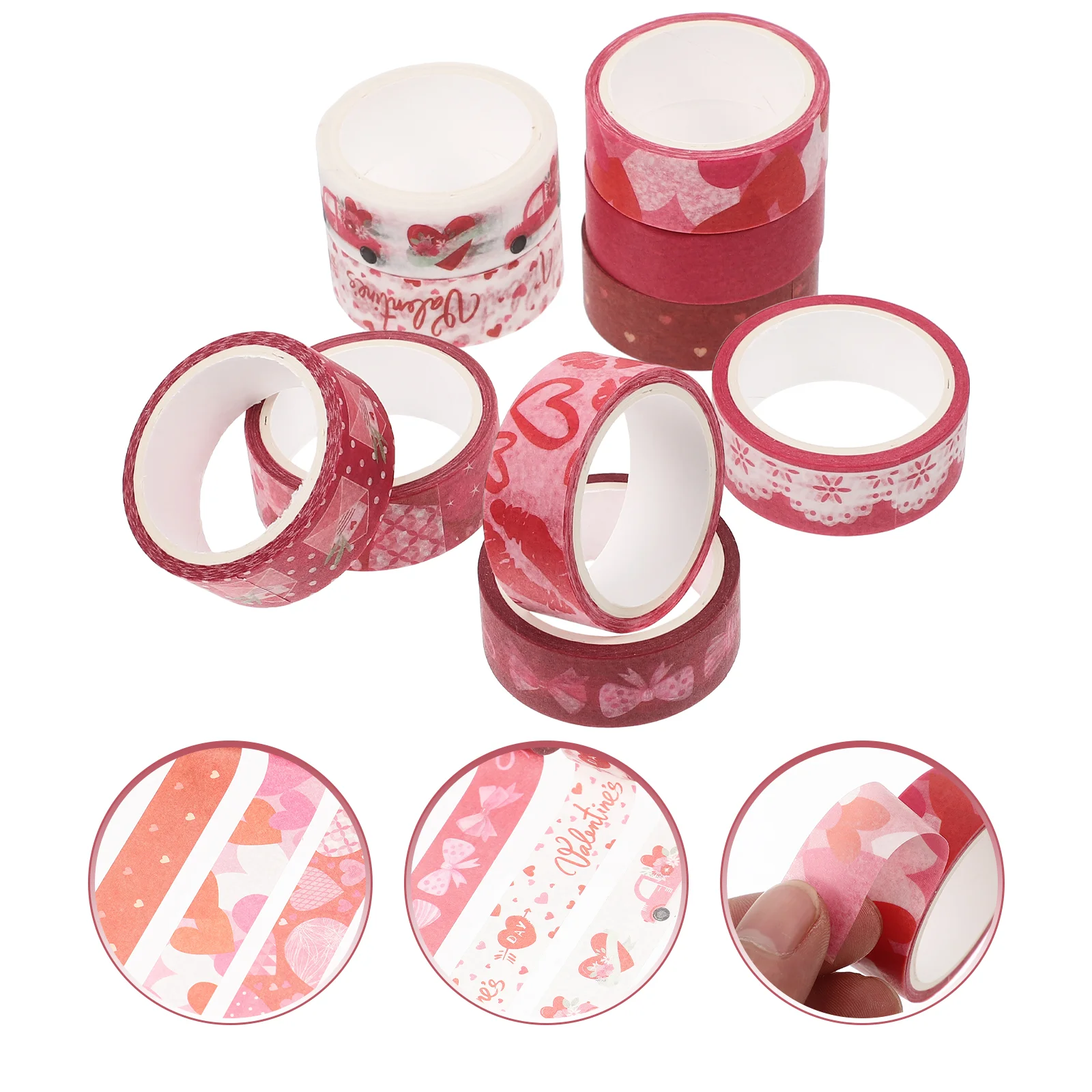 

Лента Washi ленты для альбома для упаковки подарков, клейкая лента для подарков на день Святого Валентина, товары для творчества, декоративные...