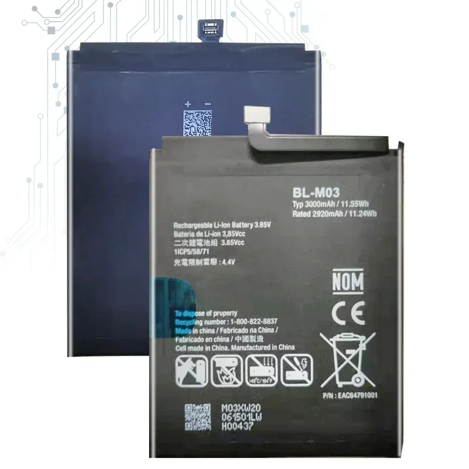 BL-M03 3000 мАч аккумулятор для LG K22 K200HM аккумуляторы + бесплатные инструменты