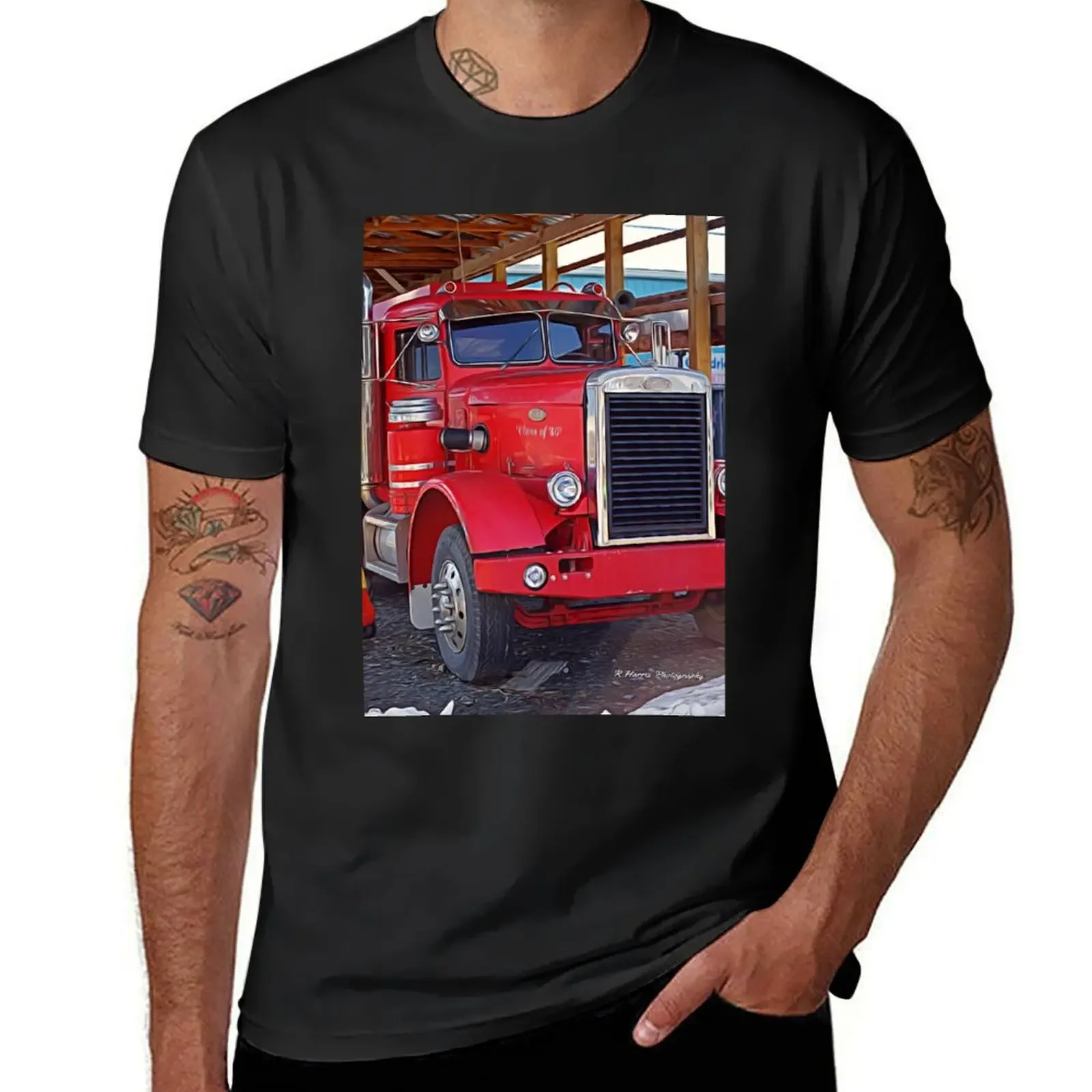 Футболка Peterbilt Coventional 1965 футболки большого размера мужские с аниме облегающие для