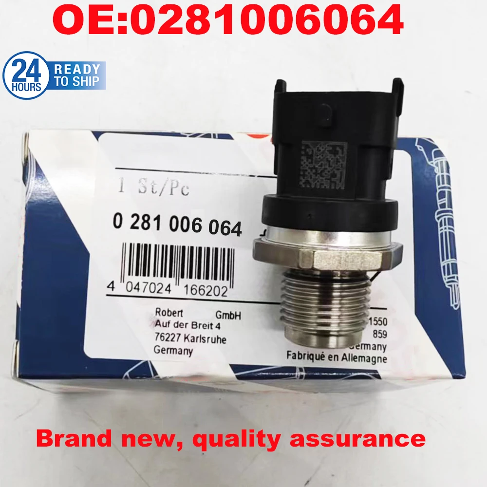 

1/2PCS For B-osch original Fuel Rail Injection Pressure Sensor OEM 0281006064 0281006017 LR020692 For F-ord J-aguar Land R-over