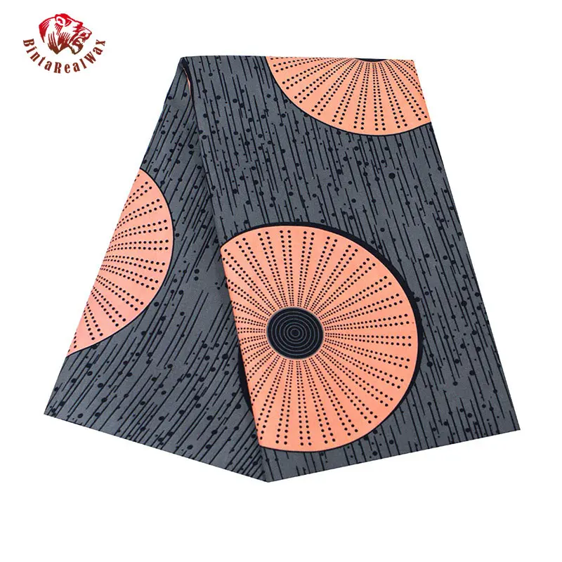 

Бесплатная доставка, африканская восковая ткань Анкара, настоящий восковой материал из полиэстера для шитья одежды, 6 ярдов/одна штука FP6221