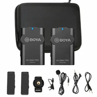 boya by wm4 pro 2 4ghz condenser wireless microphone for pc samsung dslr iphone live streaming youtube lavalier lapel microphone