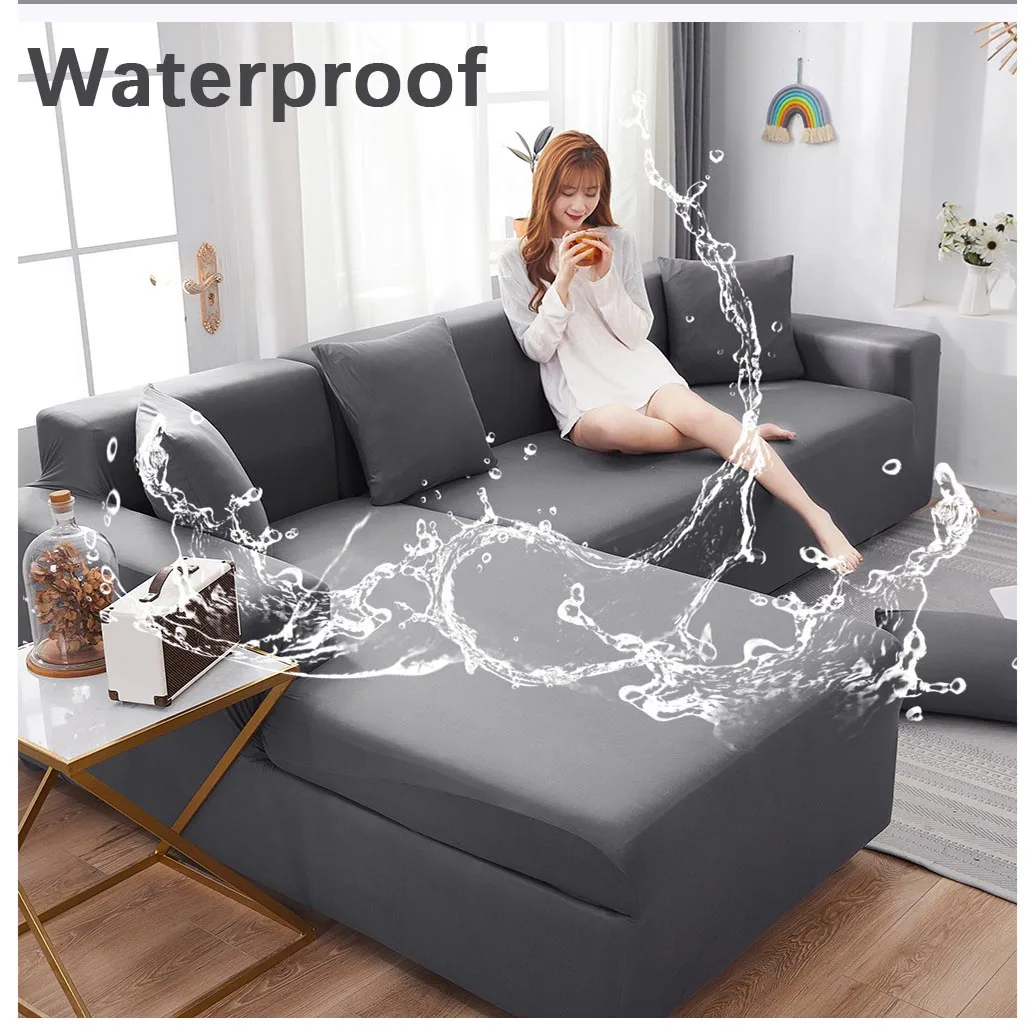 

Waterproof L Shape Stretch Sofa Cover For Living Room 1/2/3/4 Seater Fully-wrapped Elastic Couch Covers Slipcover Home Decro
