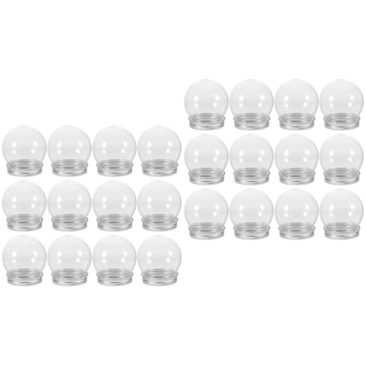 

24 Pcs Christmas Decoration DIY Snow Globe Water Decorationss Bottles For Favors Aluminum Cap Party Women Supplies