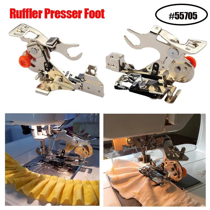 

Stainless Steel Sewing Machine Ruffler Presser Feet Foot #55705 for Household Low Shank Sewing Machine DIY Sewing Accessories