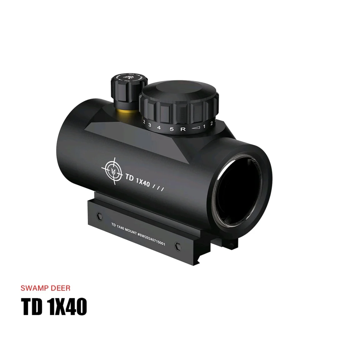 Фото TD1X40 красная точка голографическое красно-зеленое пятиуровневое освещение с большим полем зрения и регулируемым металлическим перекрестием №2