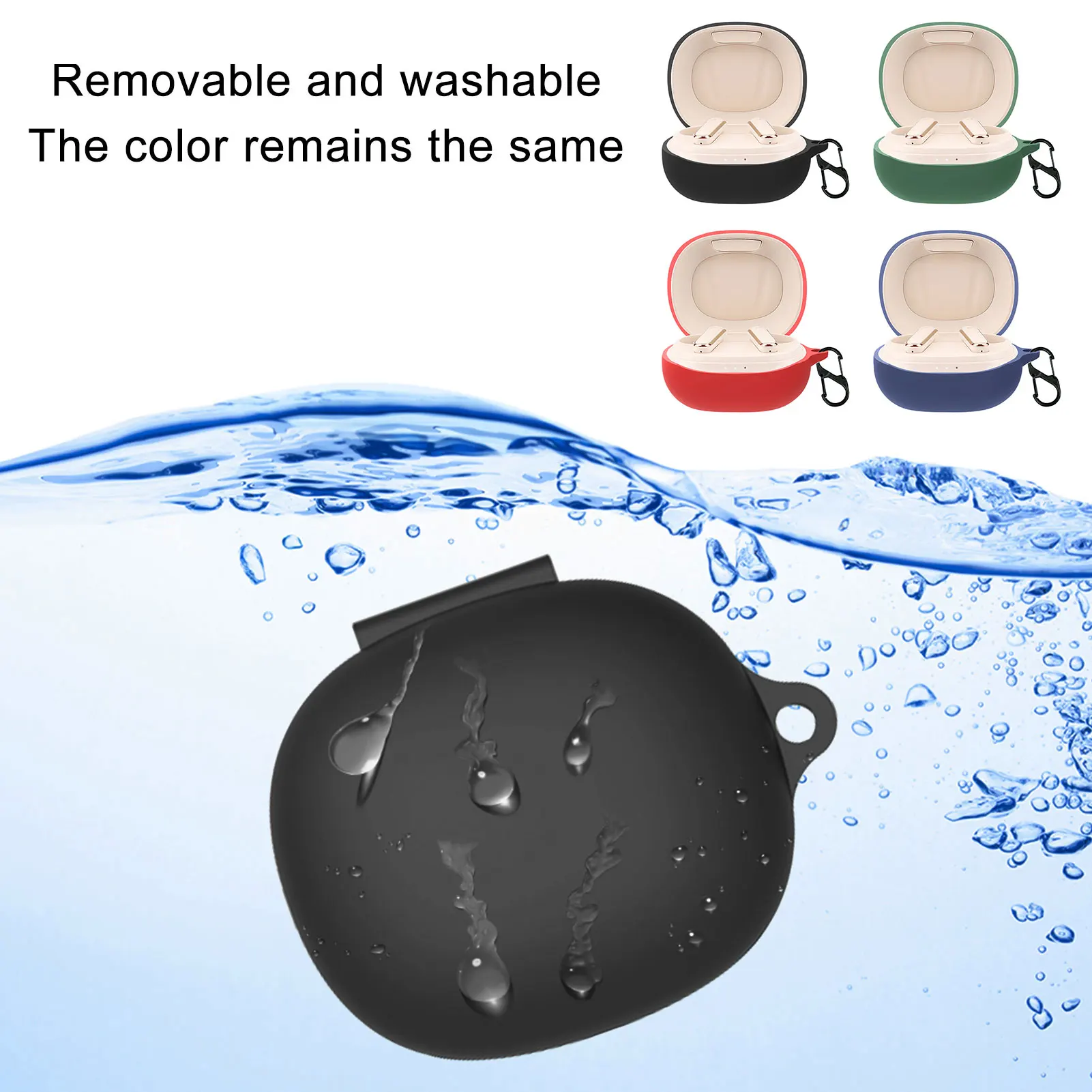 

Silicone Case Protective Skin Sleeve For Soundcore Life P3 Washable Protection Non-Slip Sleeve With Buckle Shockproof Case