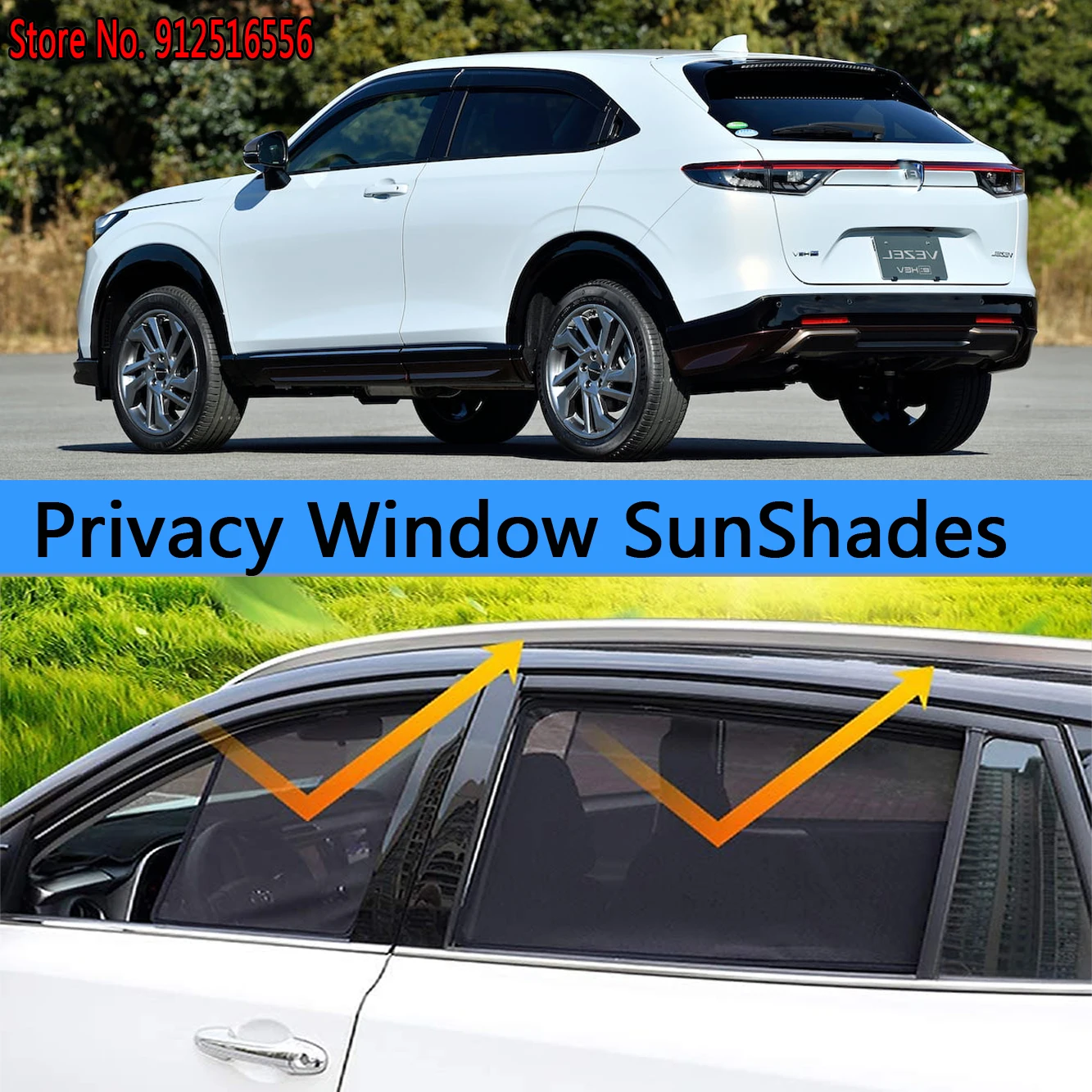 

Side Sun Shade Shading Protection Window SunShades Sunshield Car Accseeories For Honda Vezel HR-V HRV RV1 RV2 RV3 RV4 RV5 2022