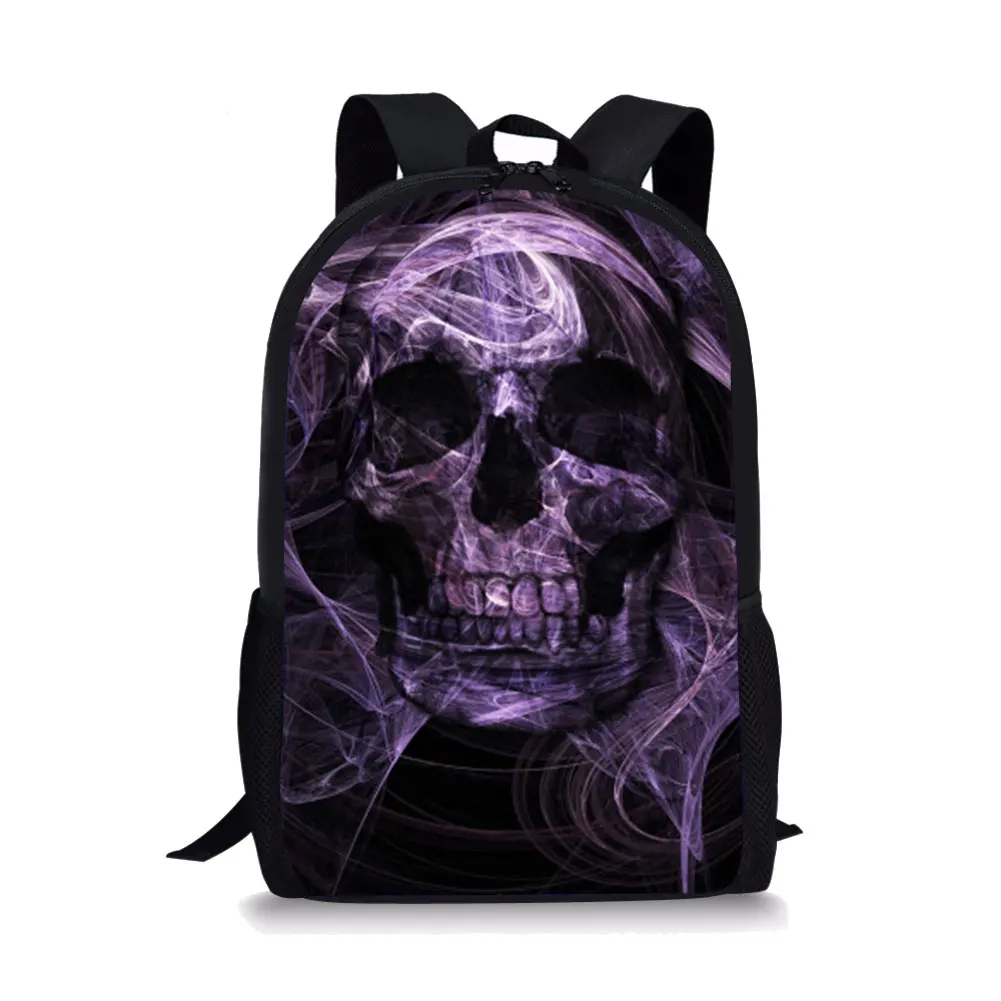 Skull Element Printing Pattern School Backpacks Personalized Kids Daypack New Design Rucksack for Teenager