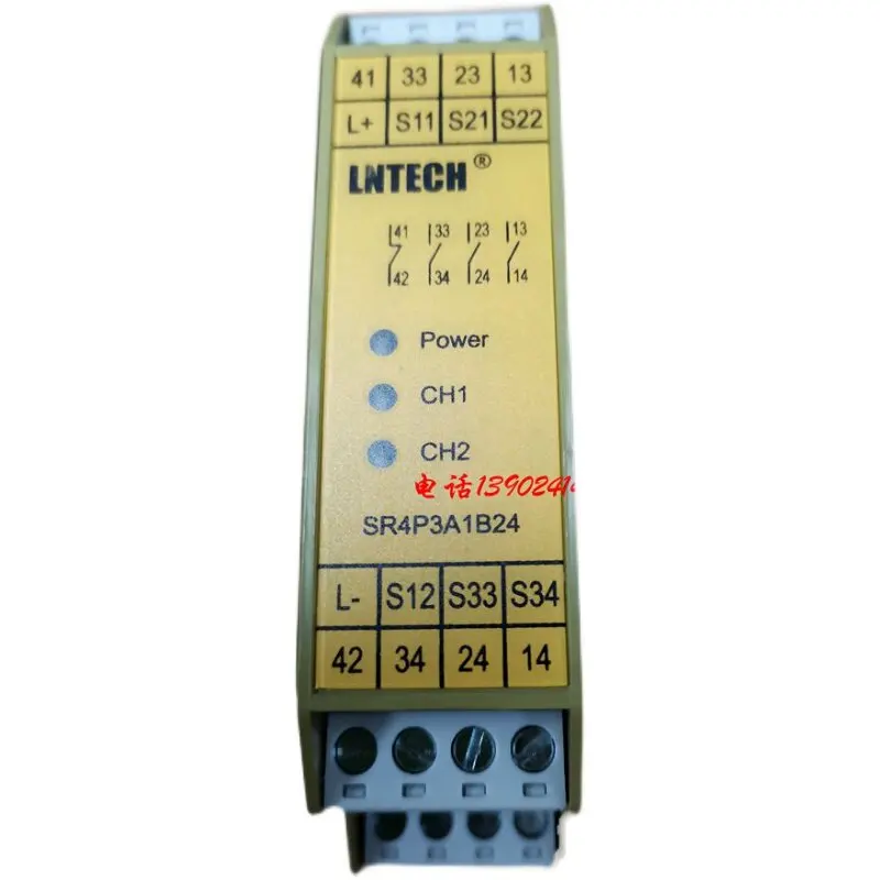 Фото Модуль безопасности LNTECH SR4P3A1B24, датчик двери, аварийная остановка SR4P2A1B24 №4