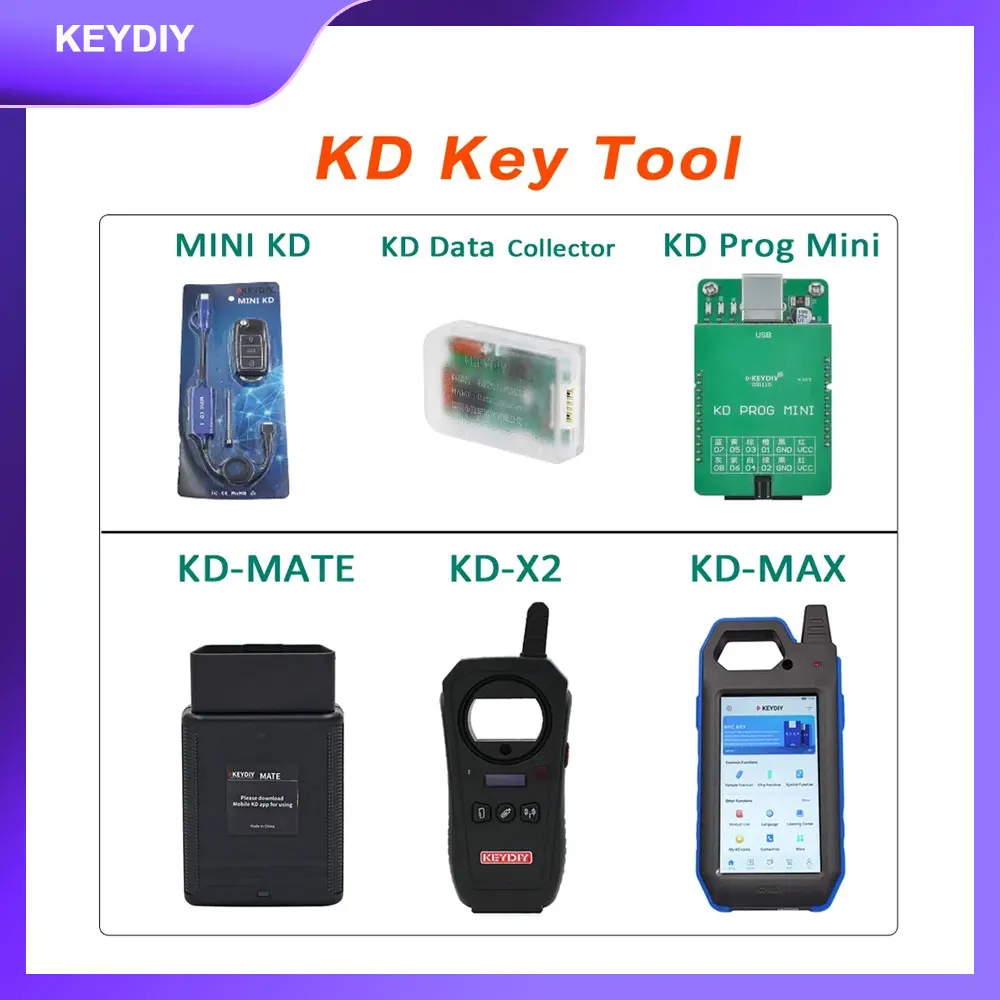 

KEYDIY KD-Max KD MAX Car Key Tool / Remote Generator KD-X2 / KD Prog MINI / KD-MATE / KD Data Collector / MINI KD