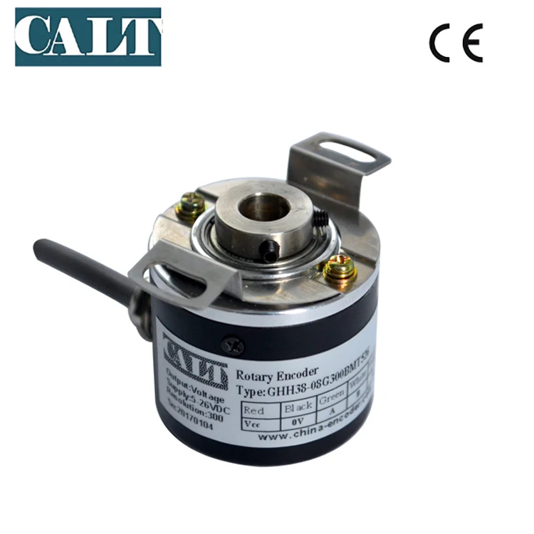 Фото DC5-26V 500ppr двухтактный поворотный энкодер с полым валом 8 мм GHH38-8G500BMP526 для измерений №3
