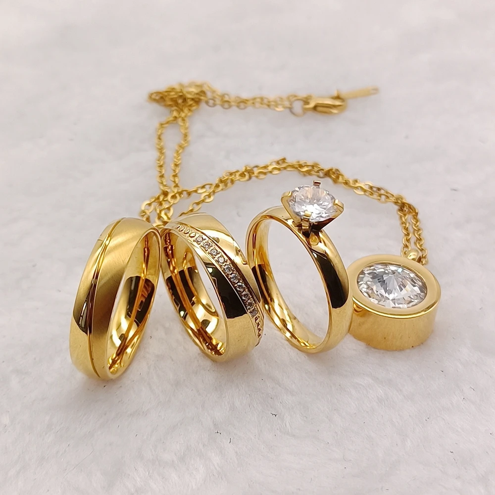Первоклассные обручальные кольца позолоченные 24 карата комплекты ювелирных