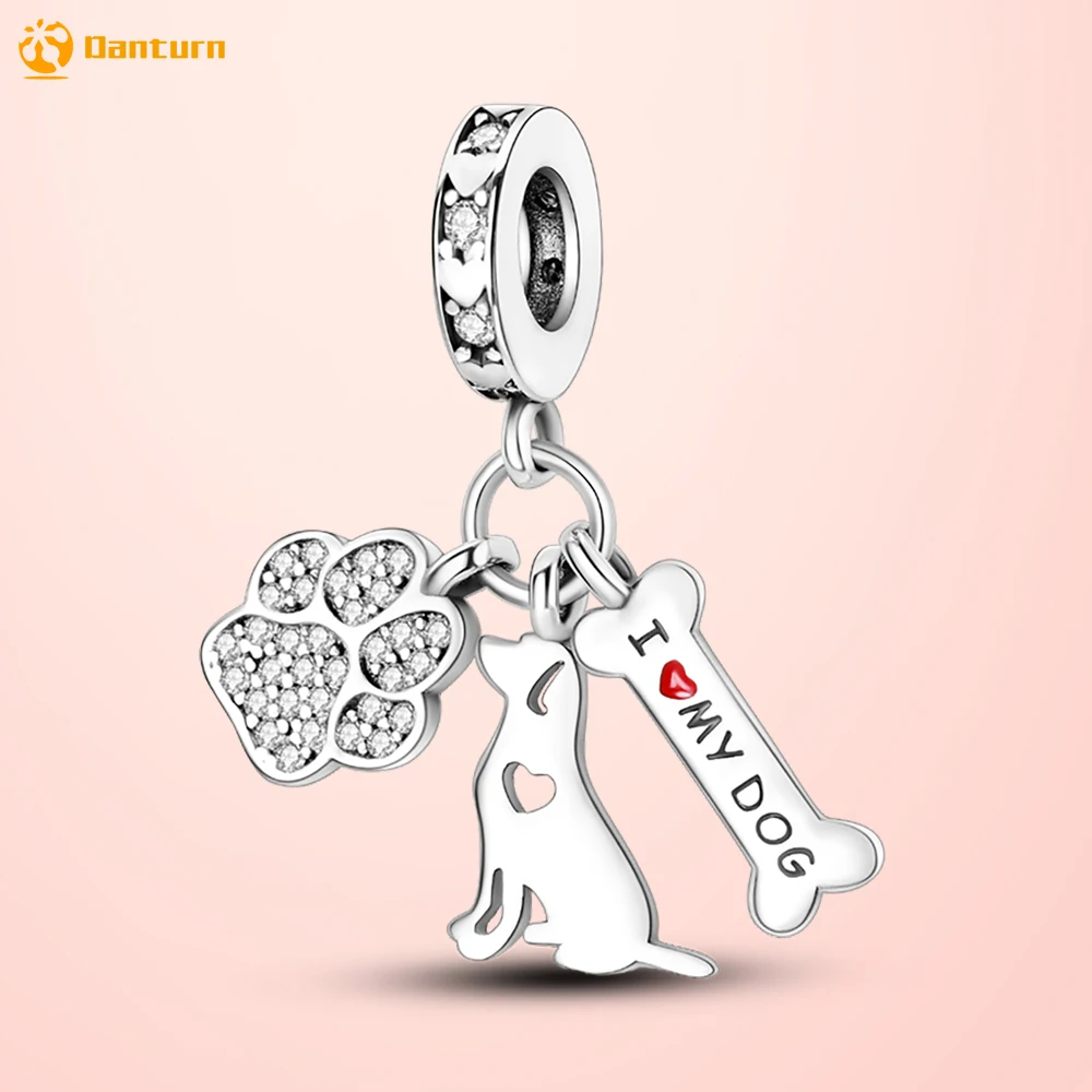 

Бусины-шармы Danturn из стерлингового серебра 925 пробы для браслетов Pandora