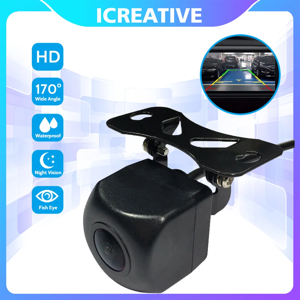 

Fish Eye Lens Car Rear/Front View Camera HD Starlight Night Vision Reverse Camera Set 170 Degree Vehicle Parking Backup Cam