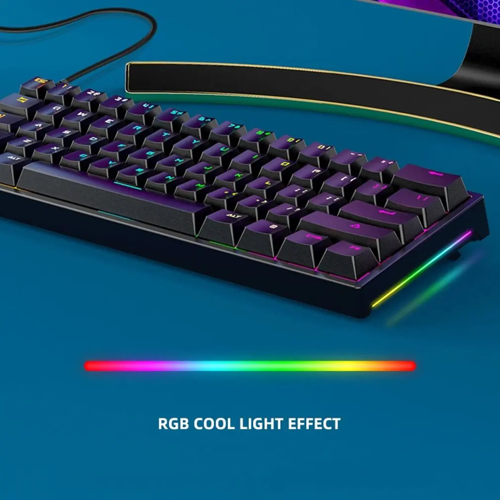 

Mini Portable 60% Mechanical Keyboard Wireless Bluetooth Gateron Mx RGB Backlight Gaming Keyboard GK61 SK61 For Desktop
