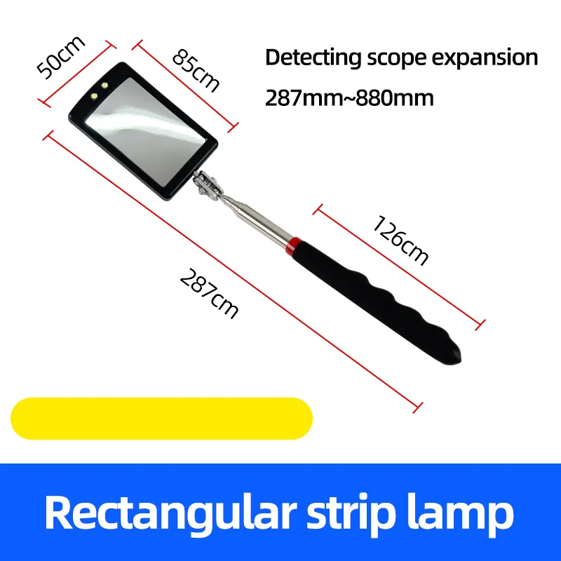 

Автоматическое нижнее инспекционное зеркало Универсальная складная телескопическая лампа с отражателем, зеркало для осмотра шасси, зеркало для автоматического ремонта