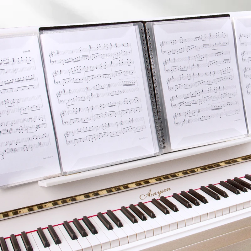 

Music Paper Folder 40 Pages Flatsons FB-04 A4 Music Score Holder Paper Sheet Document File Organizer for Guitar Violin Piano