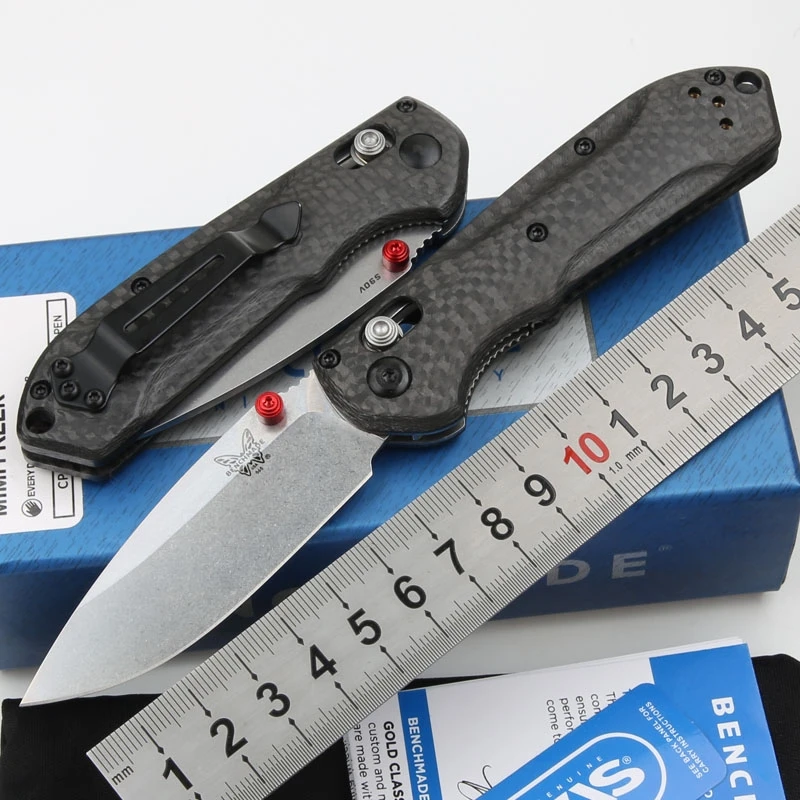 

High Quality Carbon Fiber Handle Benchmade 565-1 Folding Knife Outdoor Camping Safety Defense Pocket Military Knives EDC Tool